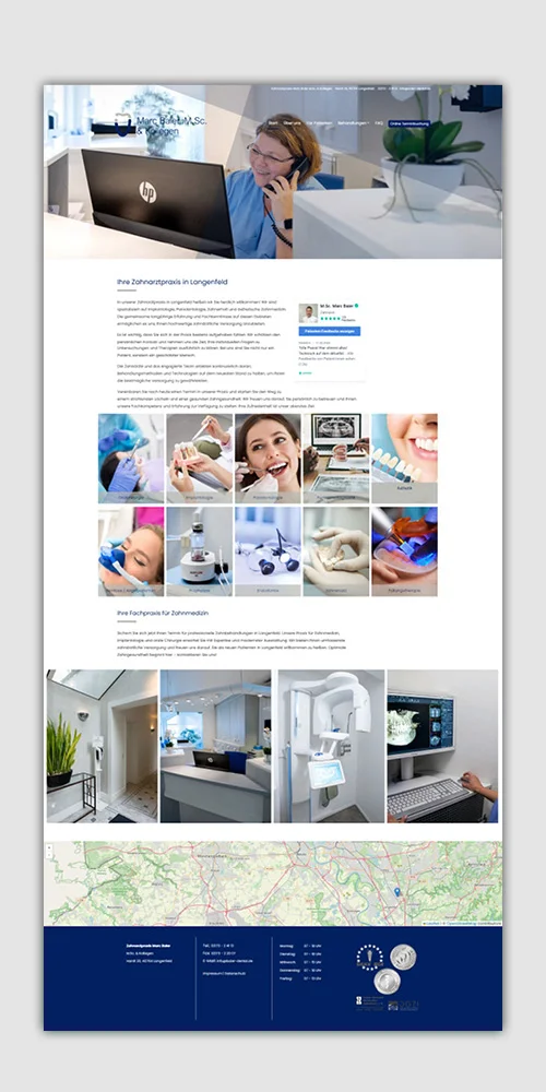 Zahnarztpraxis Baier Webseite
