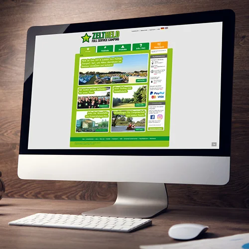 Zeltheld Webseite und Onlineshop