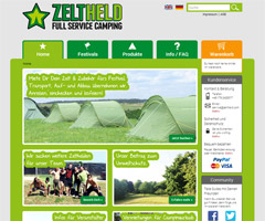 ZELTHELD, Full Service Camping, www.zeltheld.com